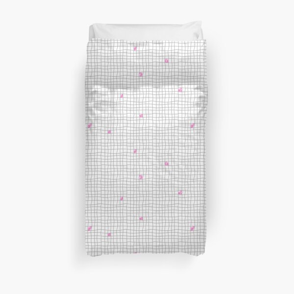 Carreaux - Grey/Pink Housse de couette