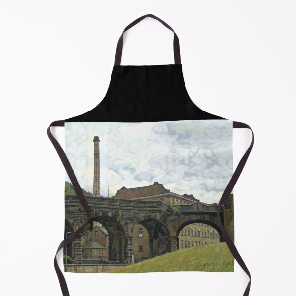 Item preview,  - Bailey Hall Mill & Chimney, Halifax West Yorkshire -  Beacon Hill railway viaduct. designed and sold by JACQUELINE MCKENZIE.