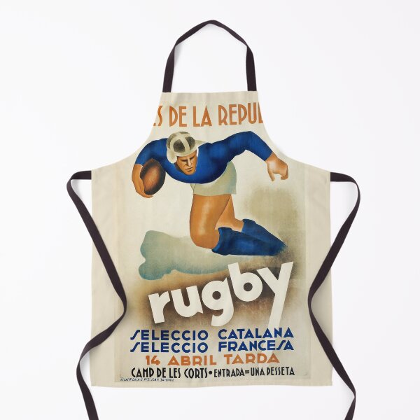 Item preview, Vintage Art Deco Fubtol Spanish Rugby sport travel poster  designed and sold by Glimmersmith.