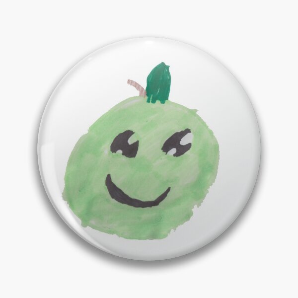 Item preview, Happy Green Apple Fruit Friend designed and sold by MomoArtFairy.