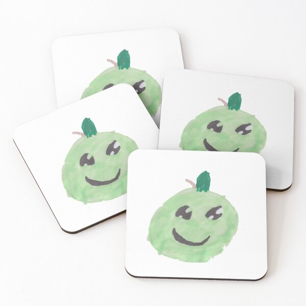 Item preview, Happy Green Apple Fruit Friend designed and sold by MomoArtFairy.