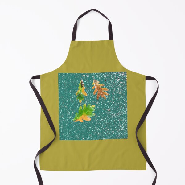 Item preview, Rainy Leaves on Teal Blue Terrazzo Background designed and sold by djrunnels.