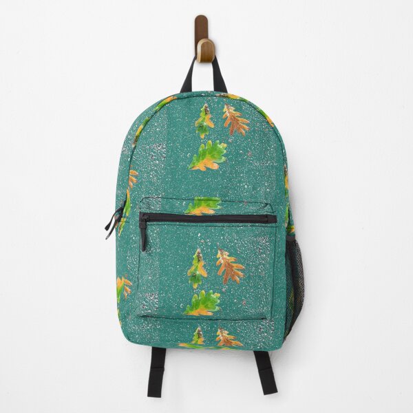 Item preview, Rainy Leaves on Teal Blue Terrazzo Background designed and sold by djrunnels.