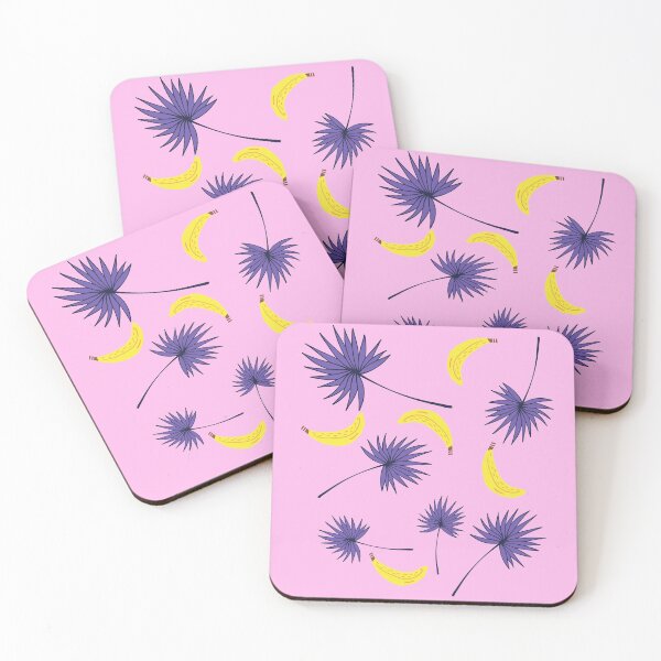 Item preview, Purple flowers and bananas pattern designed and sold by garhoud.