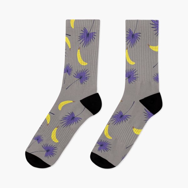 Item preview, Purple flowers and bananas pattern designed and sold by garhoud.