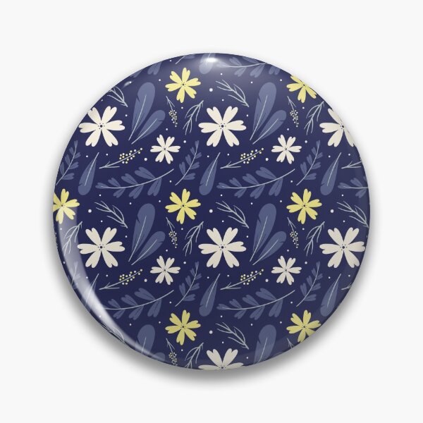 Item preview, Navy Floral Pattern designed and sold by gooddesignart.