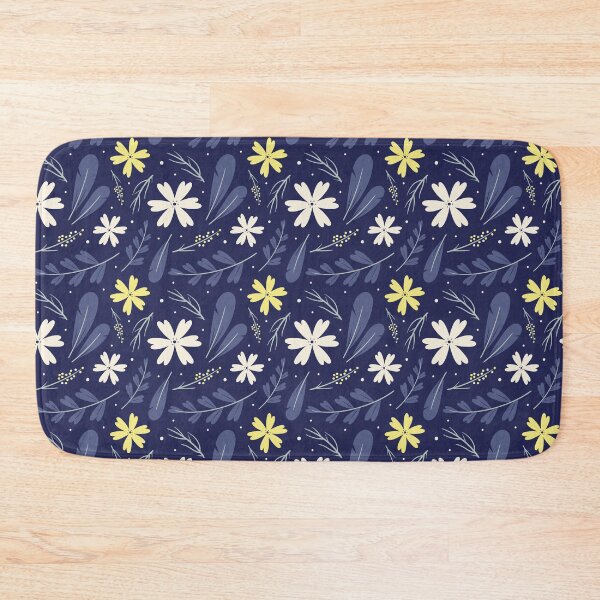 Item preview, Navy Floral Pattern designed and sold by gooddesignart.