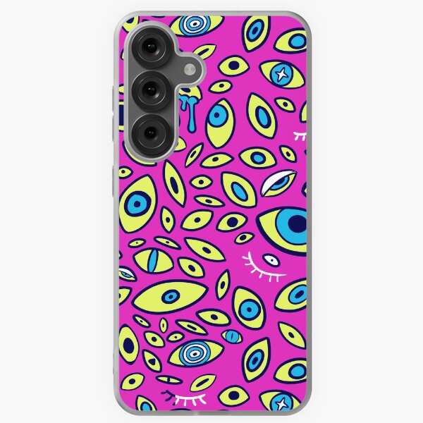 Vista previa del artículo con la obra «ojos - rosa neón + amarillo + azul», diseñado y vendido por vastsurge.