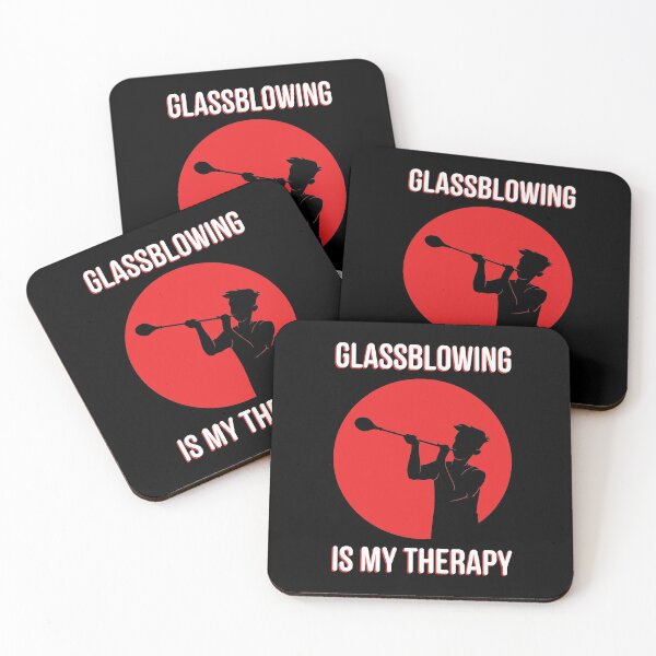 Item preview, Glassblowing Is My Therapy Funny Glassblower print designed and sold by jakehughes2015.