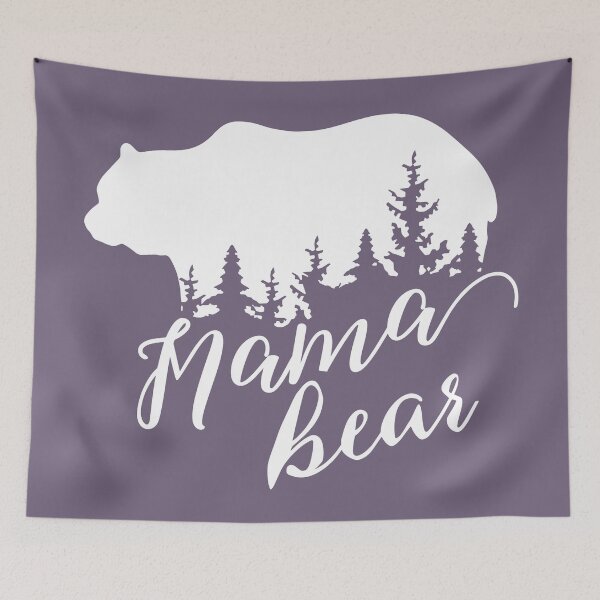 Item preview, Mama Bear Purple OR Blue Forest Mask designed and sold by 3bythelake.