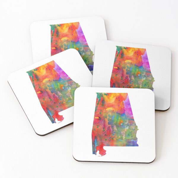 Item preview, Alabama Watercolor Map by Zouzounio Art designed and sold by zouzounioart.