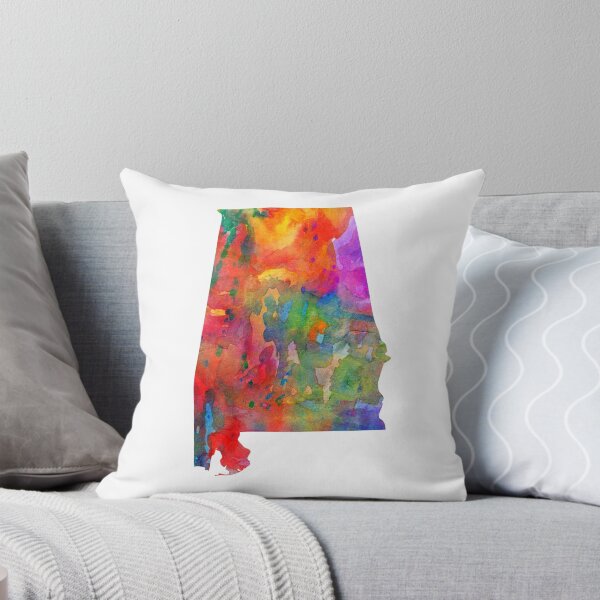 Item preview, Alabama Watercolor Map by Zouzounio Art designed and sold by zouzounioart.