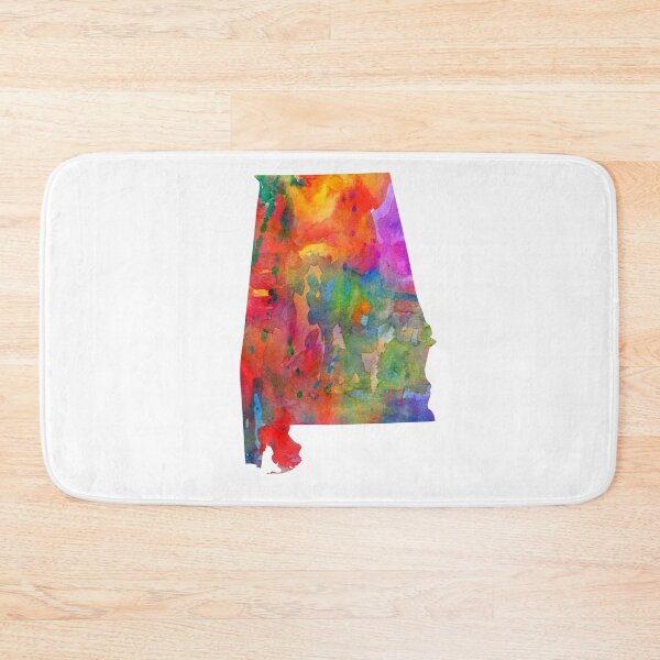 Item preview, Alabama Watercolor Map by Zouzounio Art designed and sold by zouzounioart.