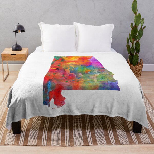 Item preview, Alabama Watercolor Map by Zouzounio Art designed and sold by zouzounioart.