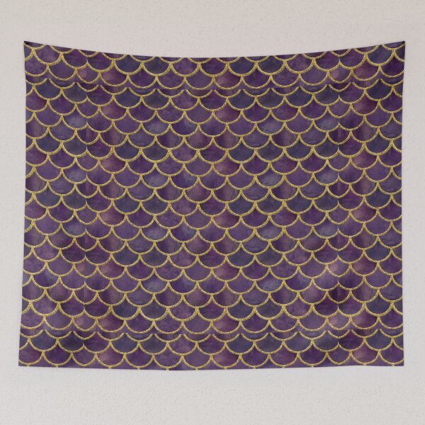 Item preview,  Maroon and  glitter gold mermaid scales  designed and sold by TopDesignArt.