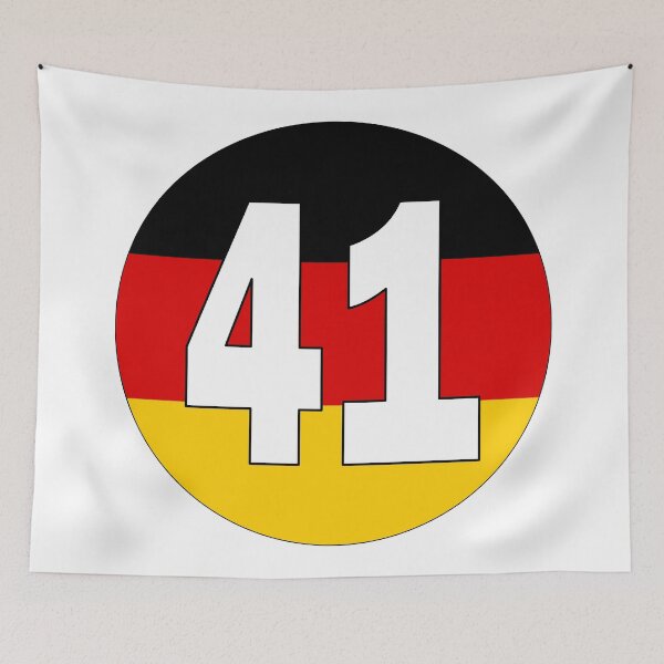 Item preview, Number 41 with Germany flag on the background designed and sold by AllShirts21.
