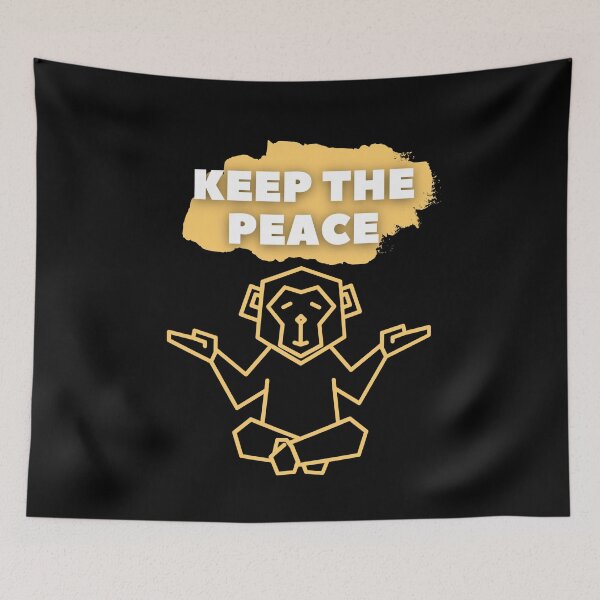 Item preview, Keep the peace - Monkey meditating  designed and sold by priyankajustine.