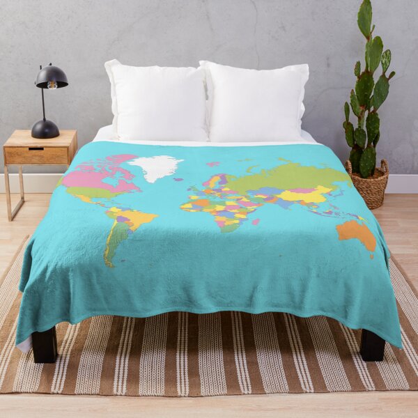 Item preview, world map each country seperated with colours ,colourfull designed and sold by rashadat.