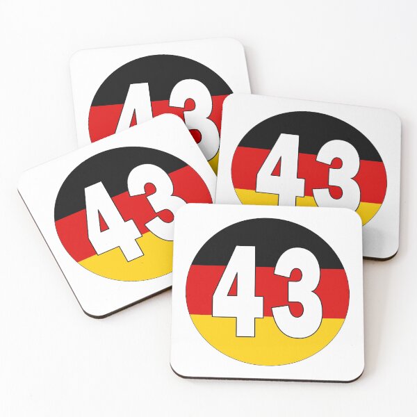 Item preview, Number 43 with Germany flag on the background designed and sold by AllShirts21.