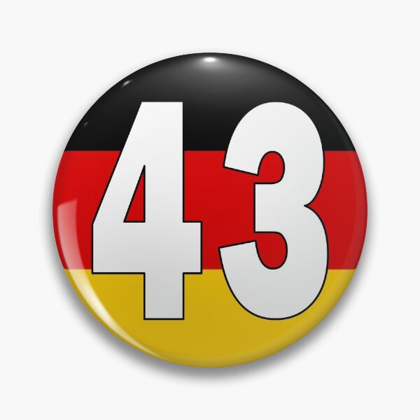 Item preview, Number 43 with Germany flag on the background designed and sold by AllShirts21.