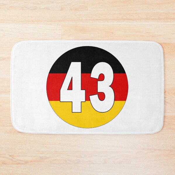 Item preview, Number 43 with Germany flag on the background designed and sold by AllShirts21.