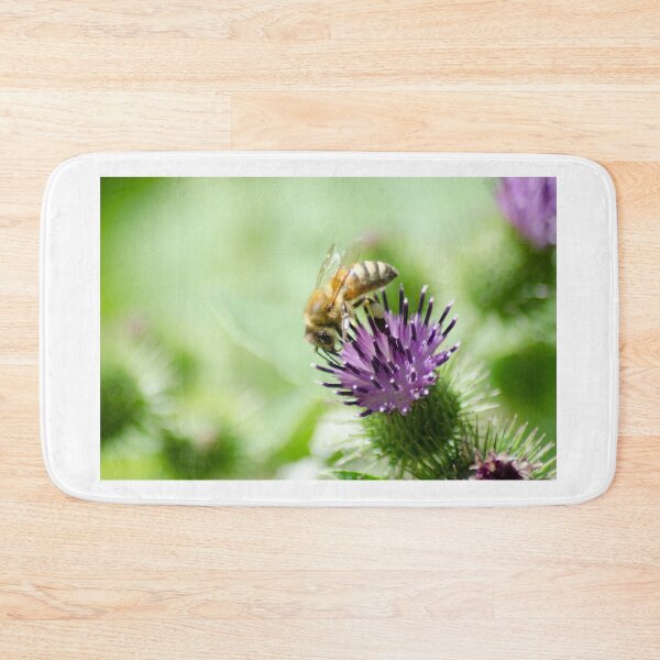 Item preview, A Western Honey Bee (Apis mellifera) on a thistle designed and sold by rodmacpherson.