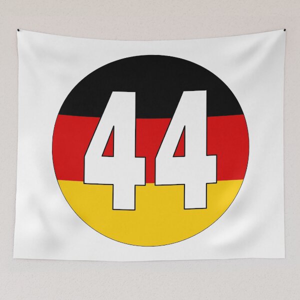 Item preview, Number 44 with Germany flag on the background designed and sold by AllShirts21.