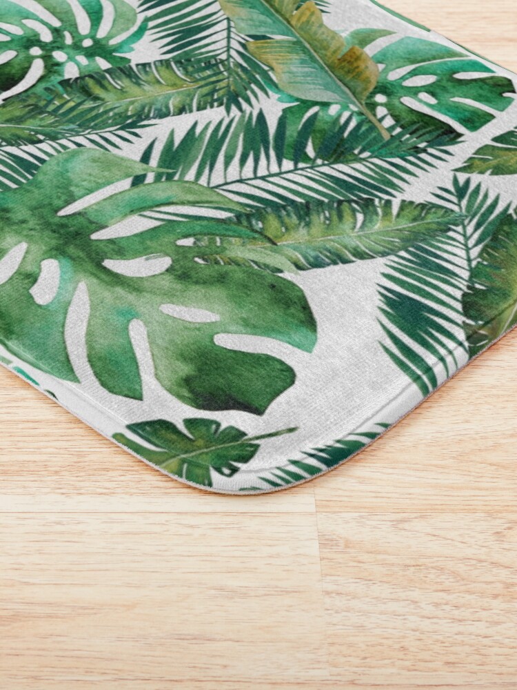 Alternate view of Monstera Banana Palm Leaf Bath Mat
