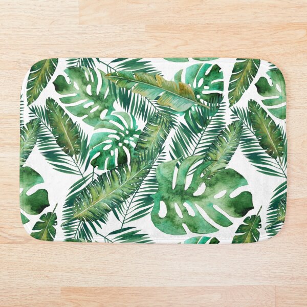 Monstera Banana Palm Leaf Bath Mat