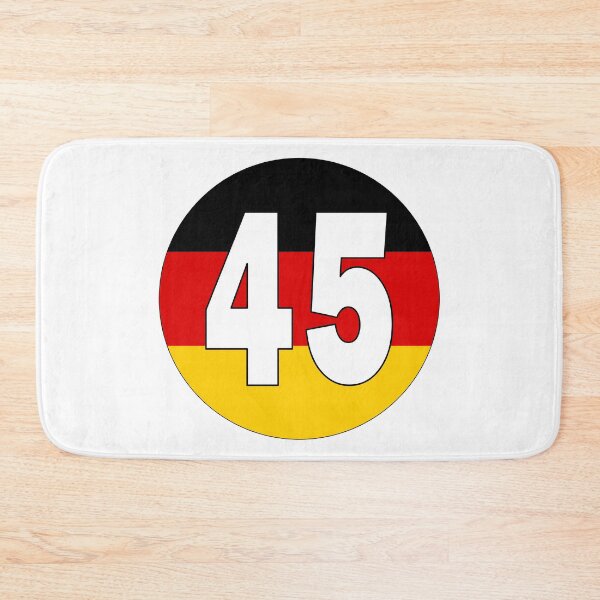 Item preview, Number 45 with Germany flag on the background designed and sold by AllShirts21.