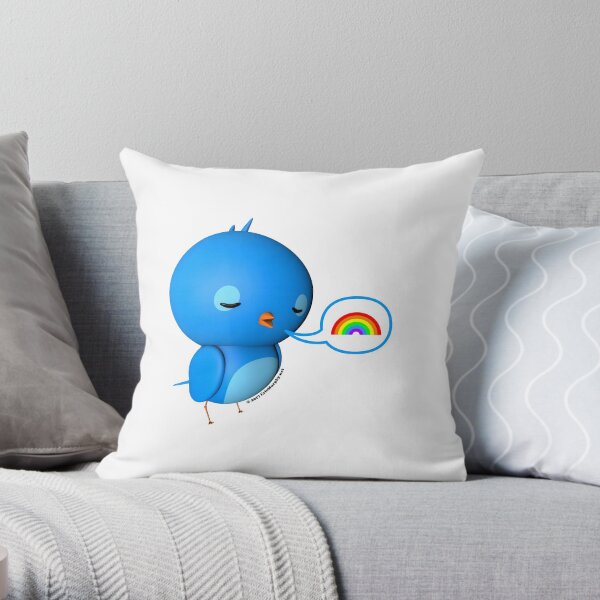 B.B. Bottoms - rainbow! Throw Pillow