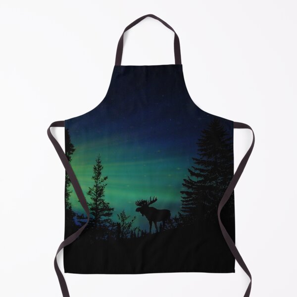 Item preview, Moose with Northern Lights designed and sold by Laura Lise Wong.