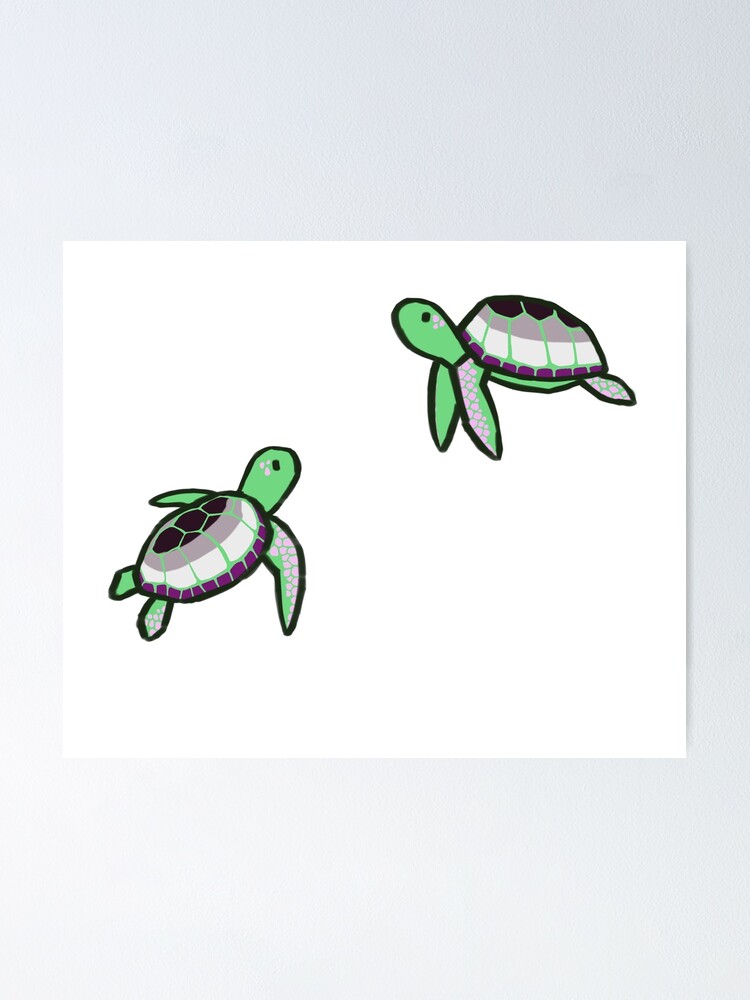 "Asexual Pride Turtles" Poster for Sale by leahdennehy | Redbubble