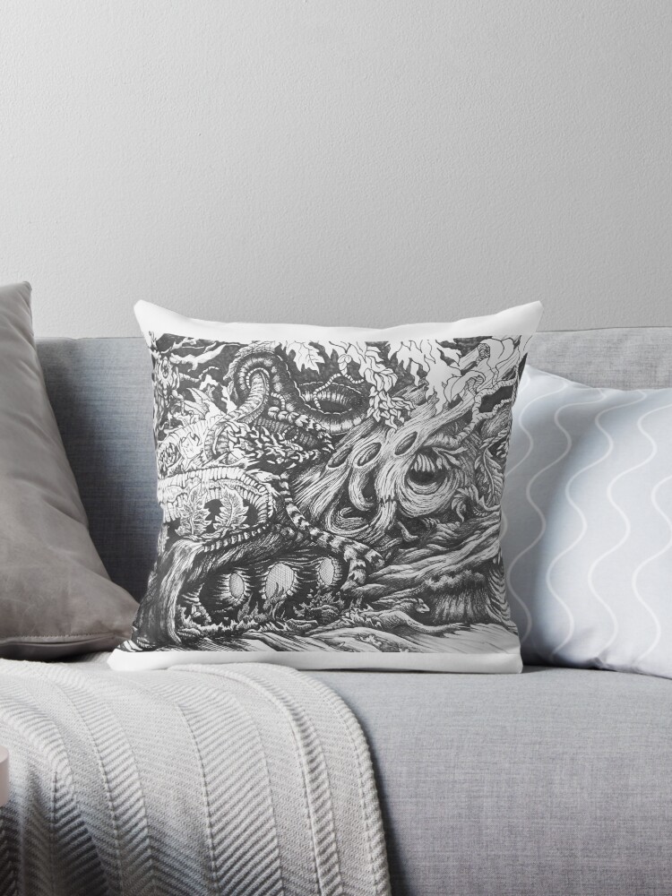 Thumbnail 1 of 3, Throw Pillow, Enchanted Wood designed and sold by Robert Black.