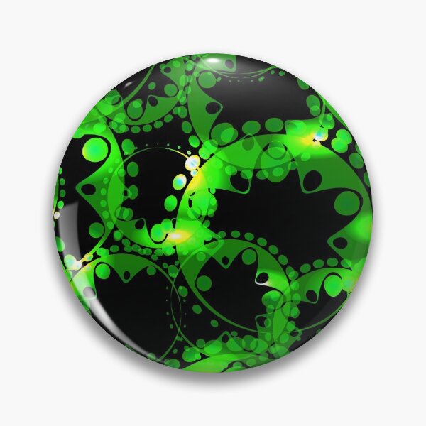 Item preview, Encaje luminoso verde de círculos y bolas. designed and sold by Grachyhamr.