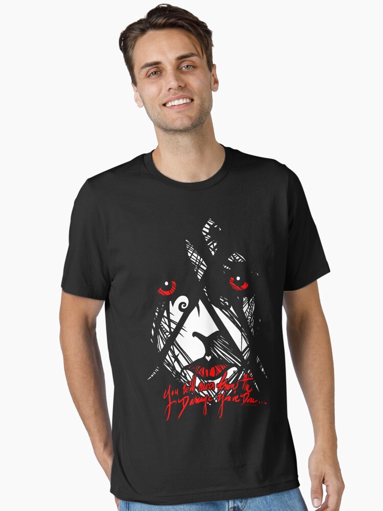 Thumbnail 2 of 7, Essential T-Shirt, lullaBYE - damage remix designed and sold by sadmachine.