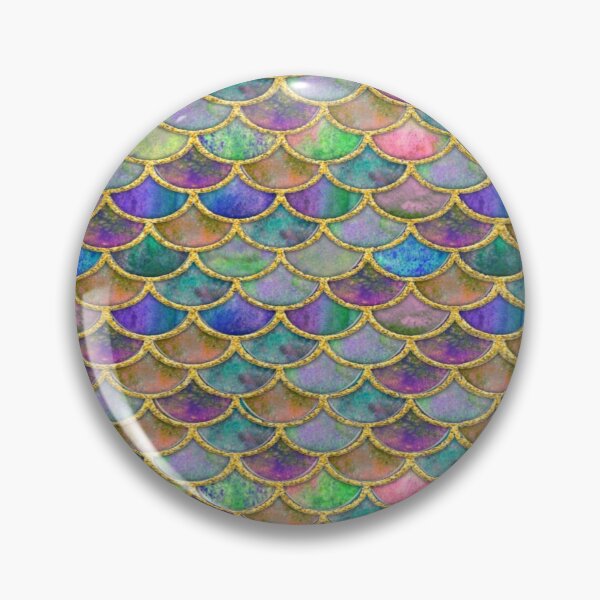 Item preview, Color  glitter and  gold mermaid scales  designed and sold by TopDesignArt.