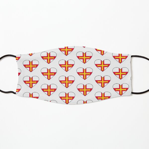 Guernsey Flag. Jurisdiction of the Bailiwick of Guernsey Heart Flag. Guernési. Kids Mask