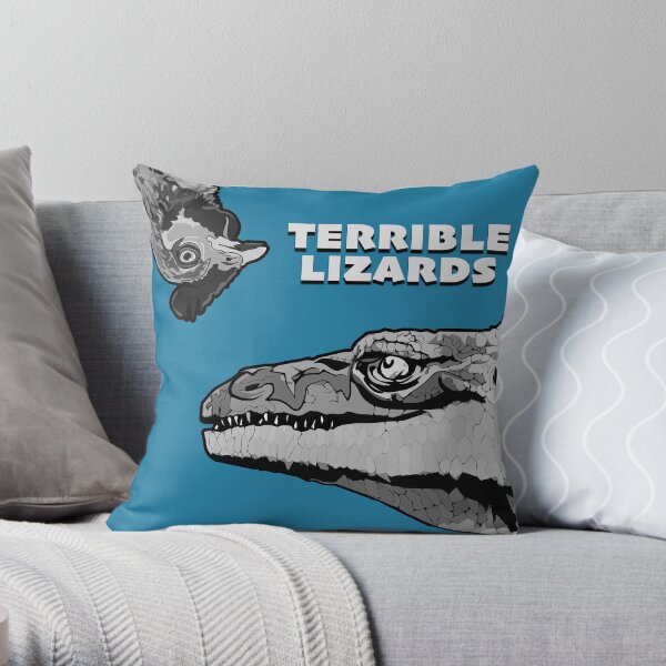 Terrible Lizards Throw Pillow