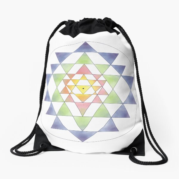 Sri Yantra 10 Drawstring Bag