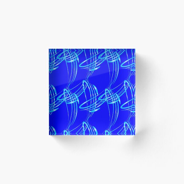 Item preview, Sparkling pearl blue ice monograms on a blue background. designed and sold by Grachyhamr.