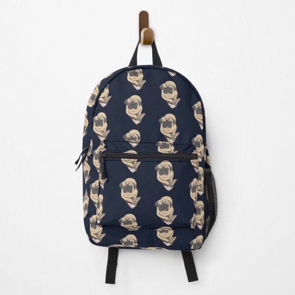 Item preview, Rich Pug Pattern - Navy Blue designed and sold by LingLing-Me.