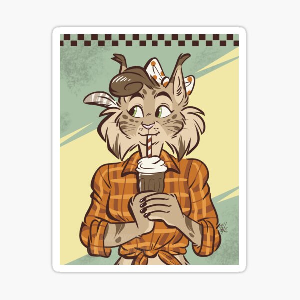 Retro Lynx Sticker
