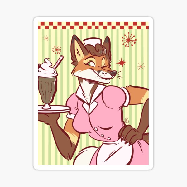 Retro Fox Sticker