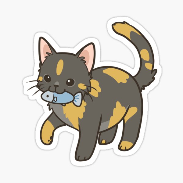 Tortoiseshell Cat Sticker – Artful Pixels