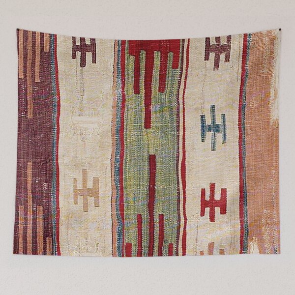 Item preview, Star Ship Arcadia // 19th Century Colorful Ornate Accent Rug designed and sold by vintagepatterns.