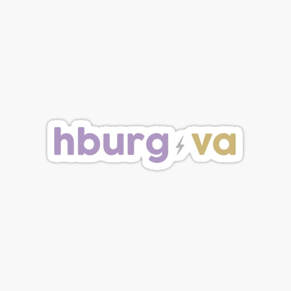 Item preview, harrisonburg / hburg virginia lightning bolt sticker // jmu colors designed and sold by scribblesbysar.