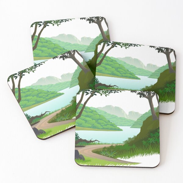 Item preview, green mountains by the river  designed and sold by SherriMans.