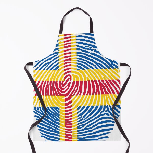 Item preview, aland islands flag fingerprint style , colourfull nice and beautiful designed and sold by rashadat.