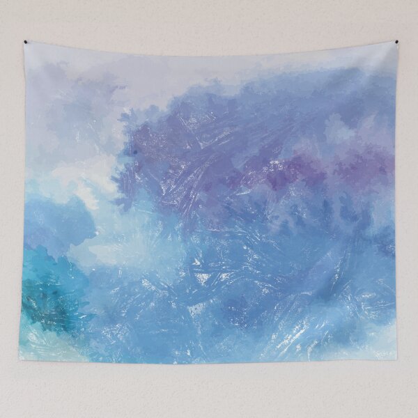 Aperçu de l'œuvre Mélange arc-en-ciel aquarelle - bleus et violets créée et vendue par Zerasu.